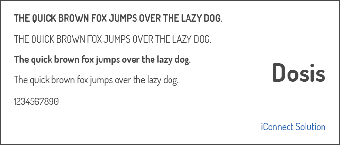 Dosis Google Fonts