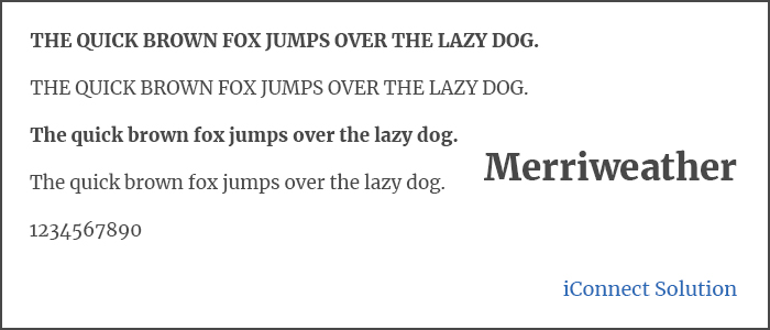 Merriweather Google Fonts