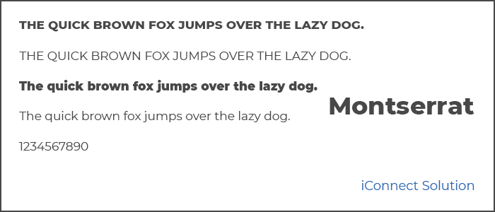 Montserrat Google Fonts
