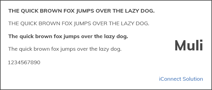 Muli Google Fonts