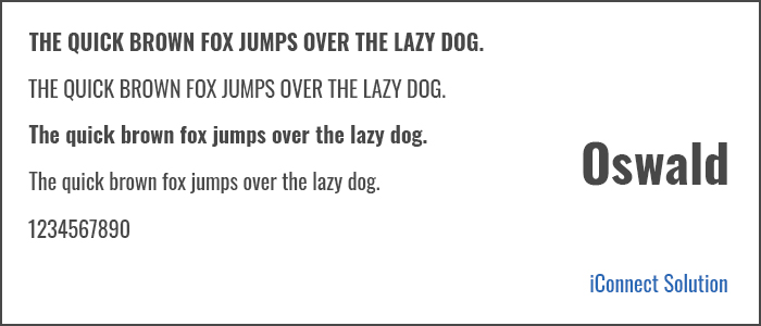 Oswald Google Fonts