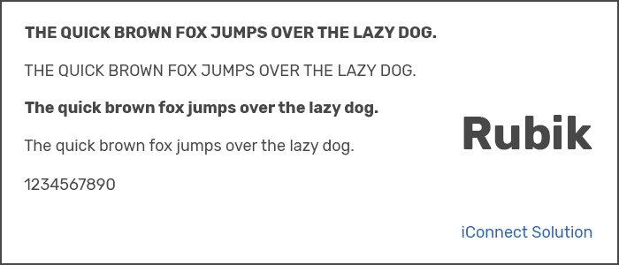 Rubik Google Fonts